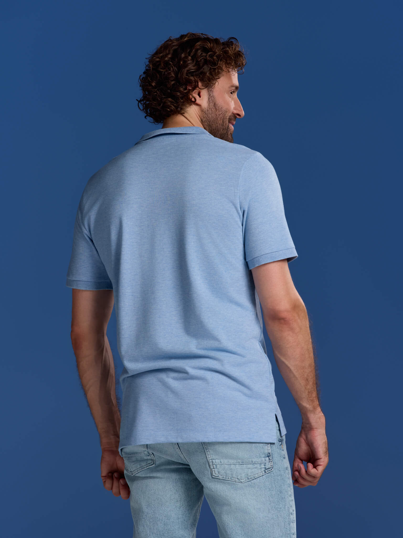BOXR | Polo in Bambù Confezione da 2 Blu Navy & Azzurro Melange