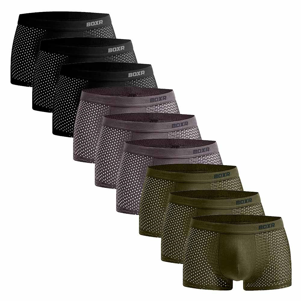 BOXR | Boxer In Bambù 2.0 - Confezione Da 9 Pezzi - Spirito della Foresta
