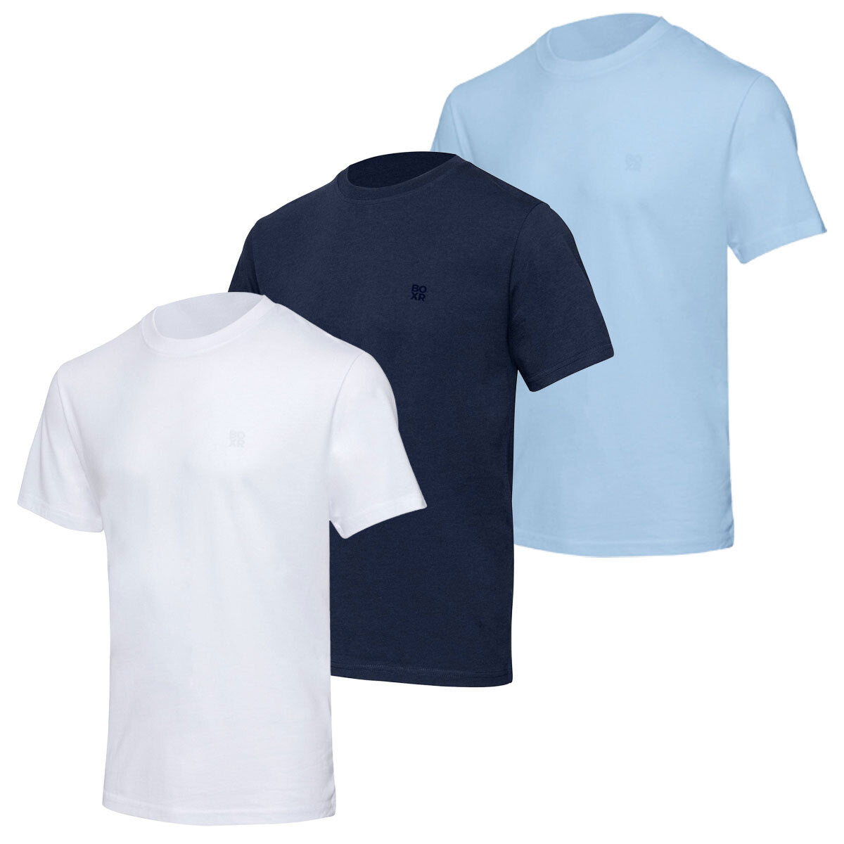 BOXR | T-Shirt Casual in Bambù - Confezione da 3 - Multicolore