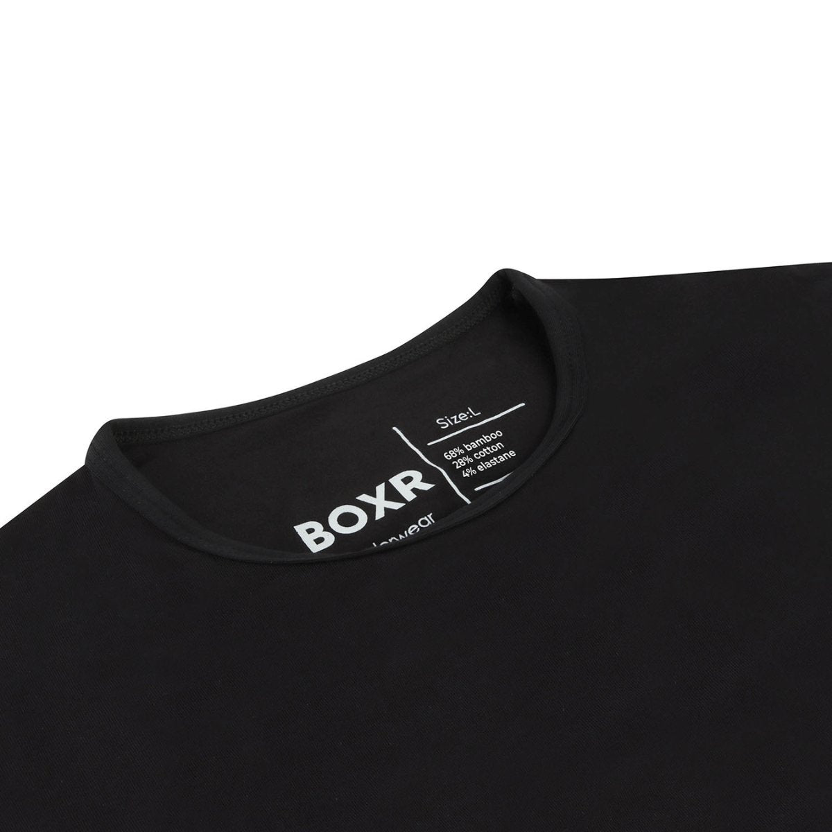 BOXR | Sottocamicia a Maniche Lunghe in Bambù - 4 Pezzi - Nero
