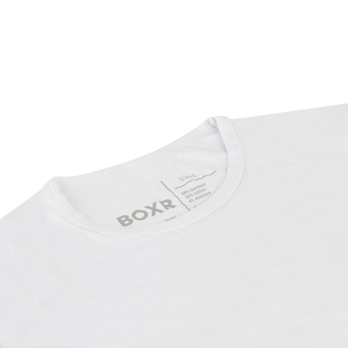 BOXR | Sottocamicia a Maniche Lunghe in Bambù - 4 Pezzi - Bianco