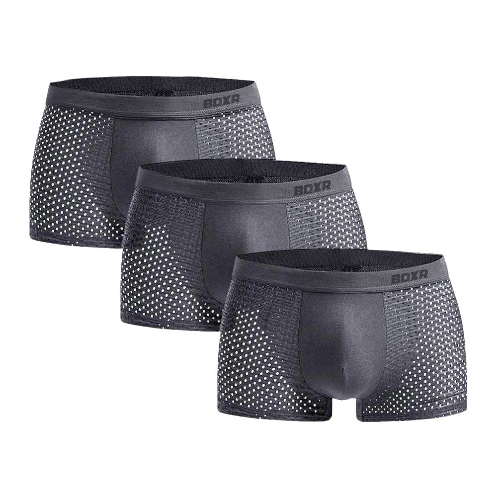 BOXR | Boxer In Bambù 2.0 - Confezione Da 3 Pezzi - Grigio