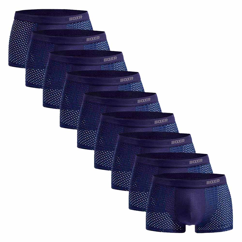 BOXR | Boxer In Bambù 2.0 - Confezione Da 9 Pezzi - Blu