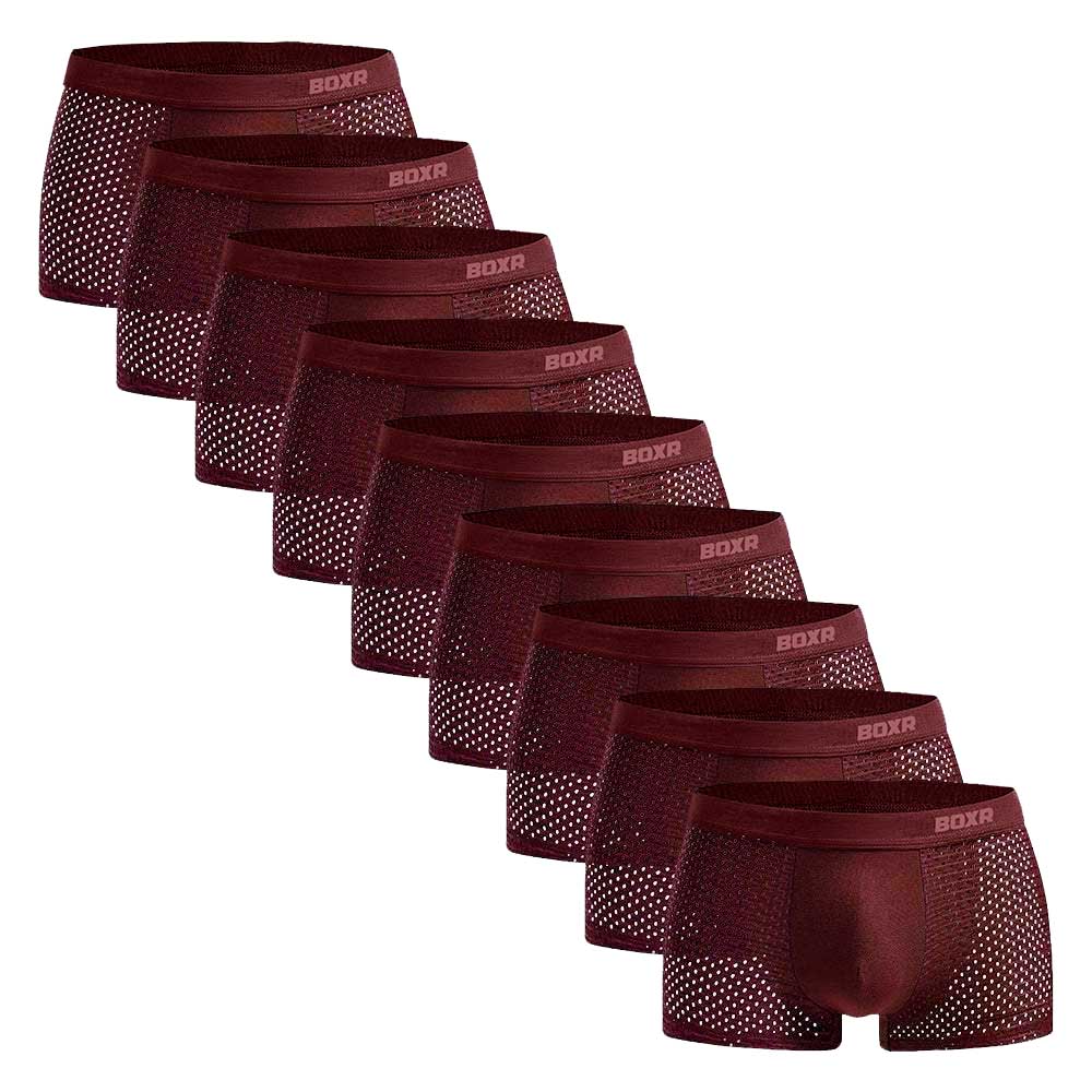 BOXR | Boxer In Bambù 2.0 - Confezione Da 9 Pezzi - Rosso