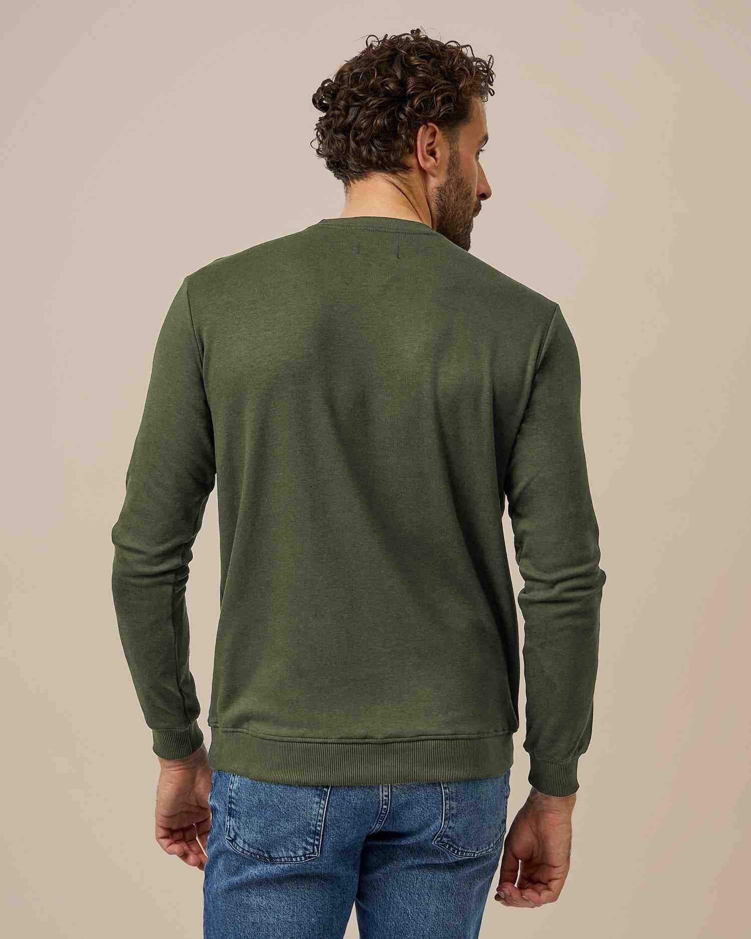 BOXR | Felpa Girocollo in Bambù - Verde oliva
