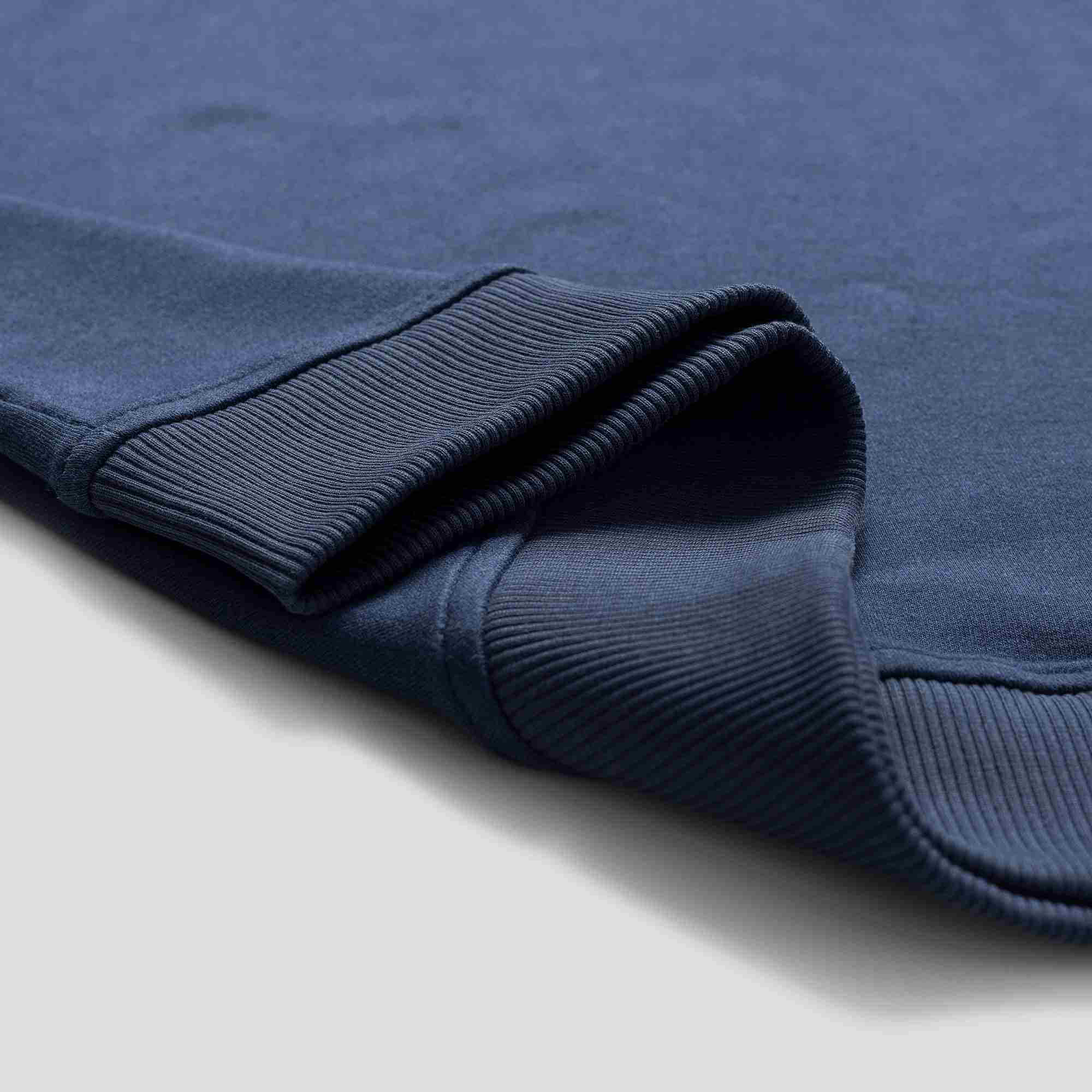 BOXR | Felpa con Mezza Zip in Bambù – Blu Navy