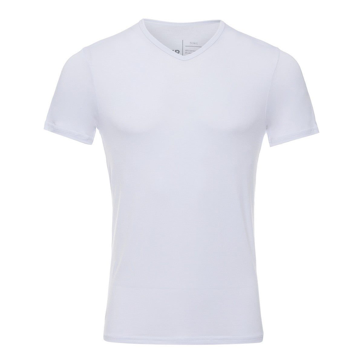 BOXR | Maglia Intima con Scollo a V in Bambù - Confezione da 4 - Bianco