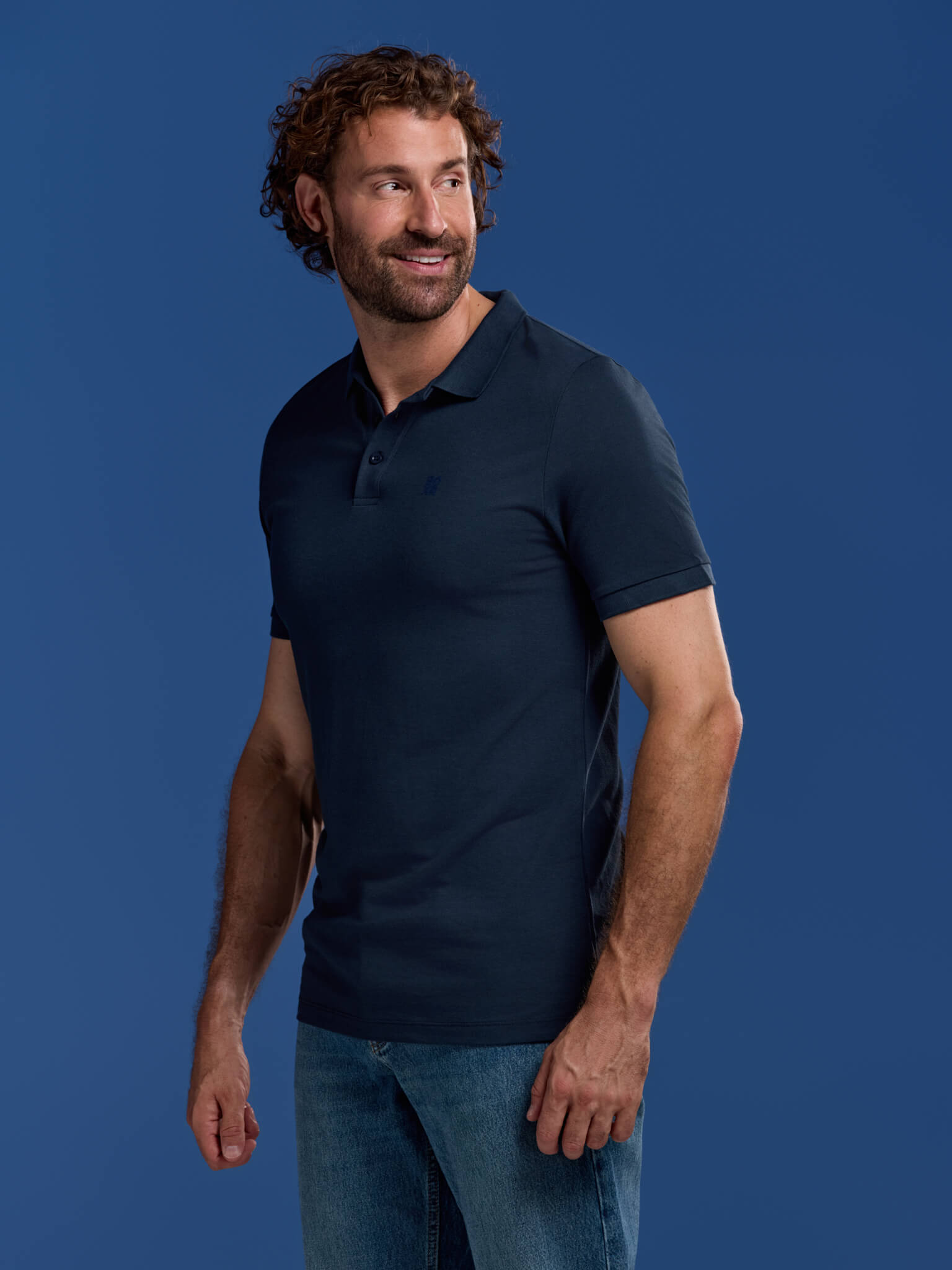 BOXR | Polo in Bambù Confezione da 2 Blu Navy & Azzurro Melange