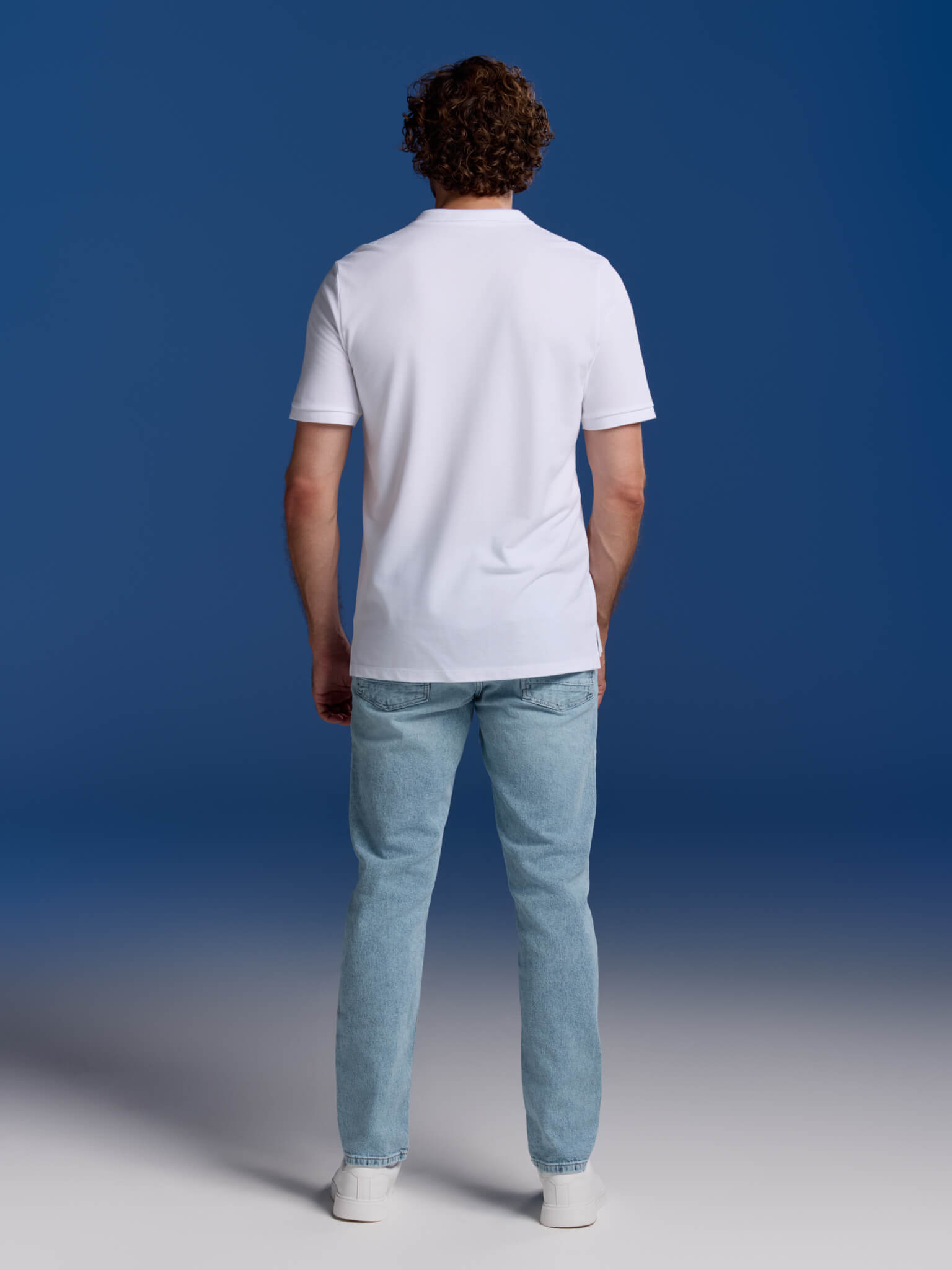 BOXR | Polo in Bambù Confezione da 2 Azzurro Melange & Bianca