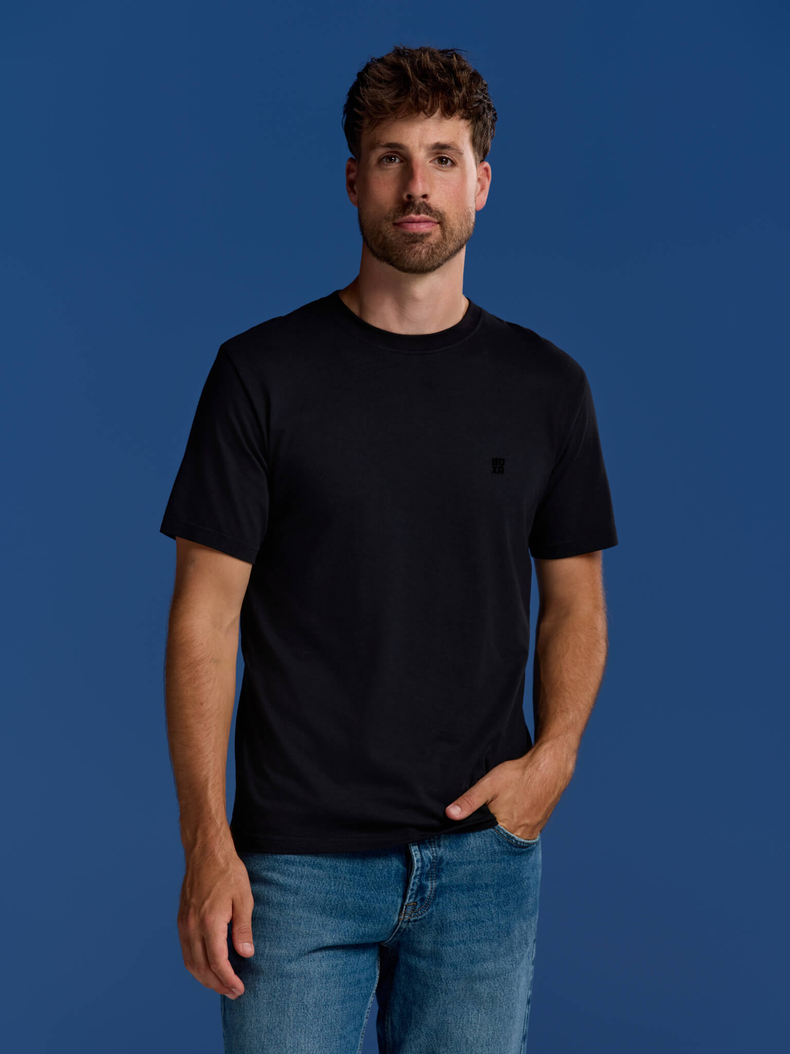 BOXR | T-Shirt Casual in Bambù - Confezione da 1 - Nero
