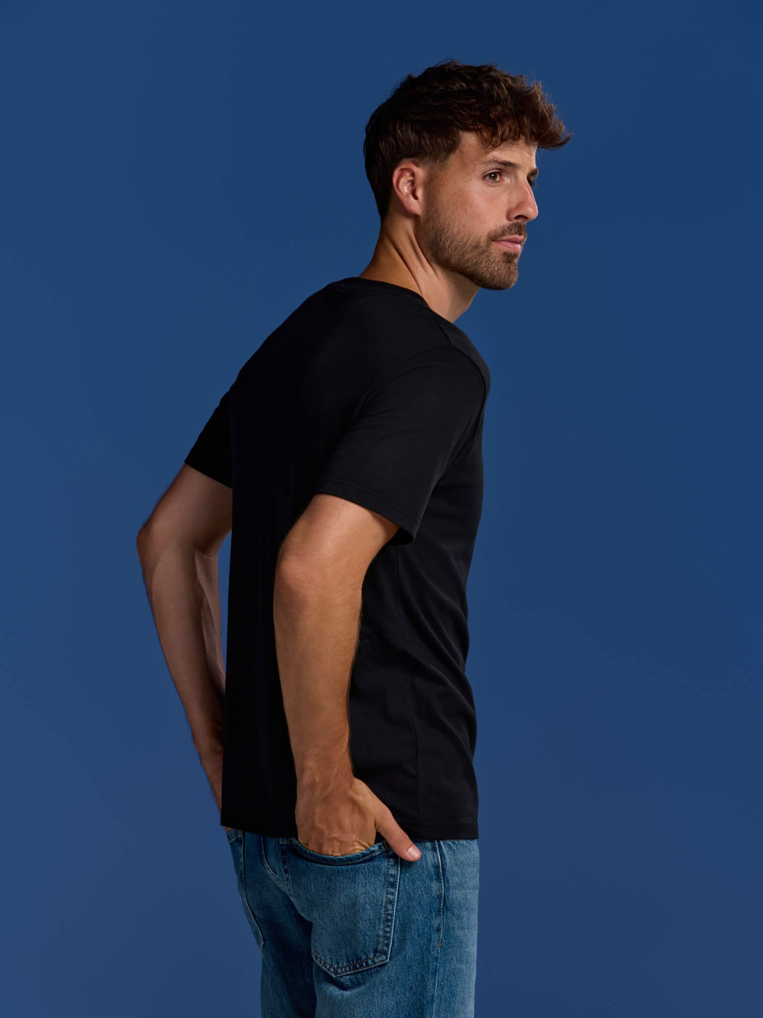 BOXR | T-Shirt Casual in Bambù - Confezione da 1 - Nero