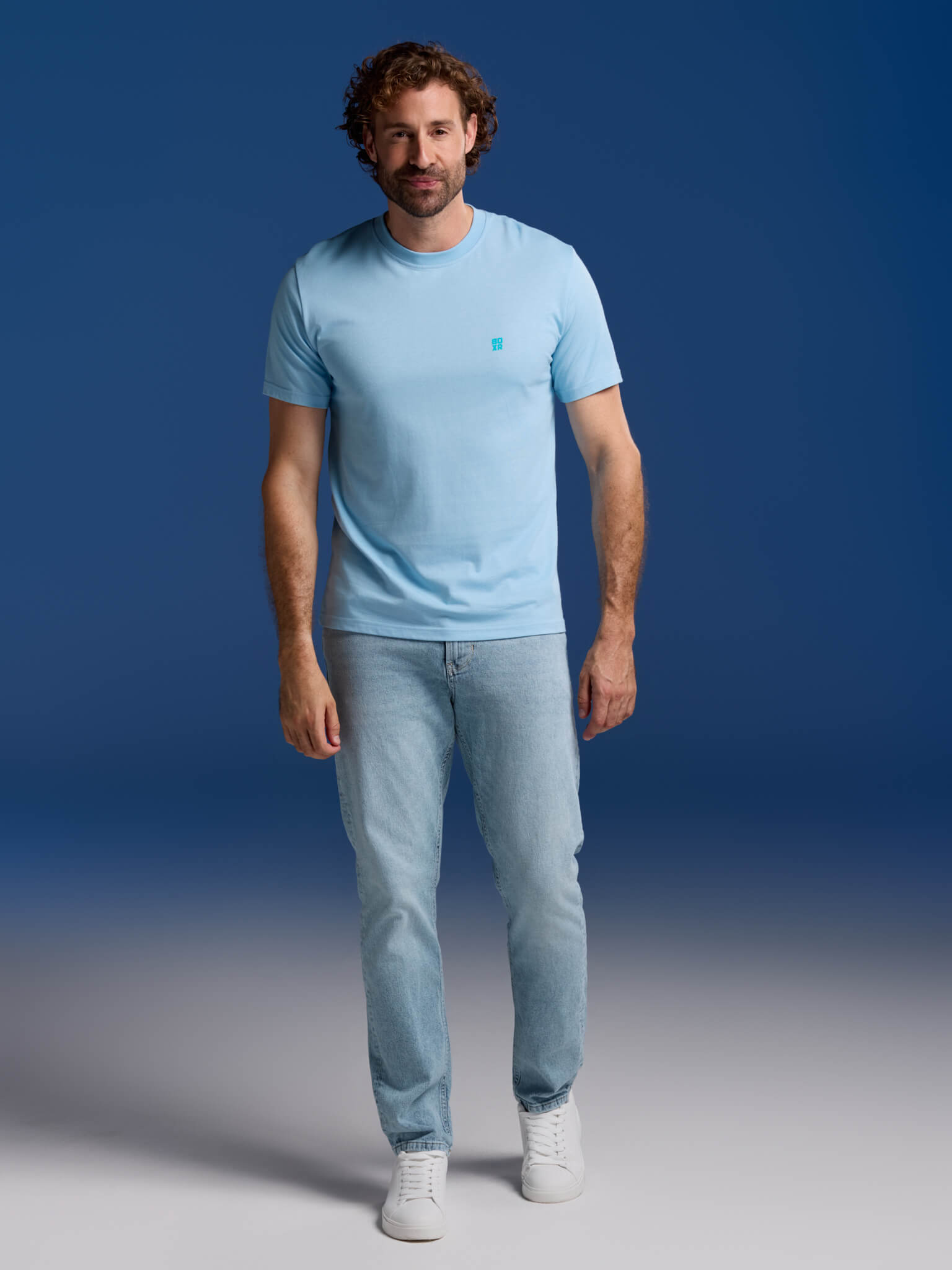 BOXR | T-Shirt Casual in Bambù - Confezione da 5 - Azzurro Chiaro