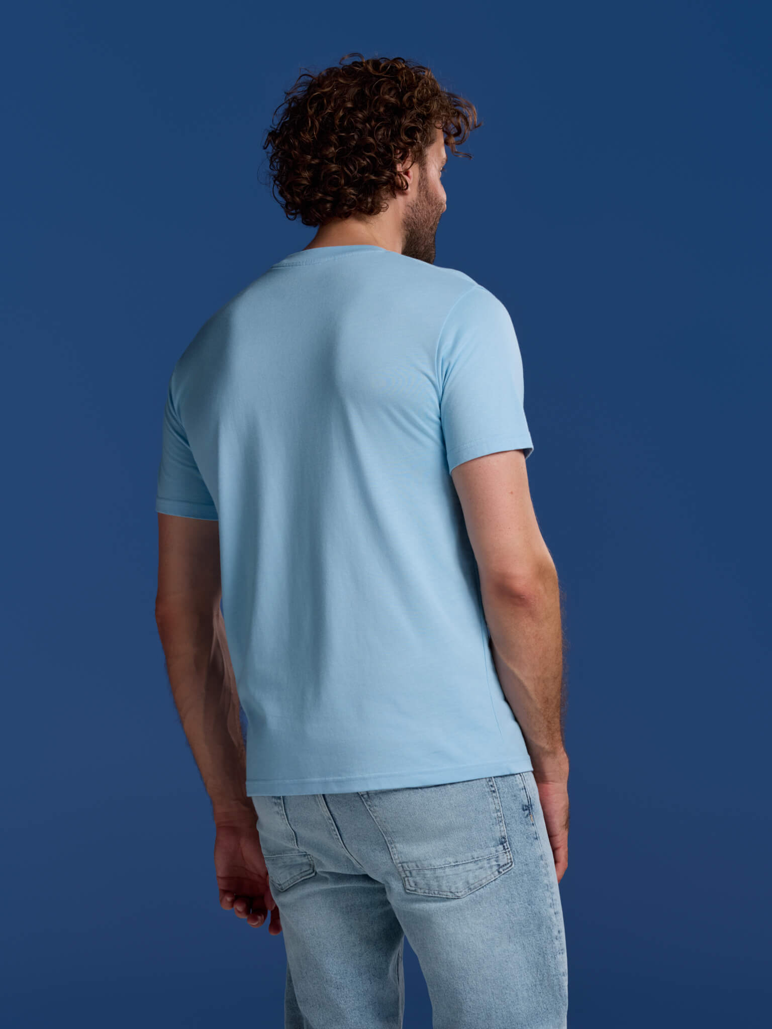 BOXR | T-Shirt Casual in Bambù - Confezione da 5 - Azzurro Chiaro