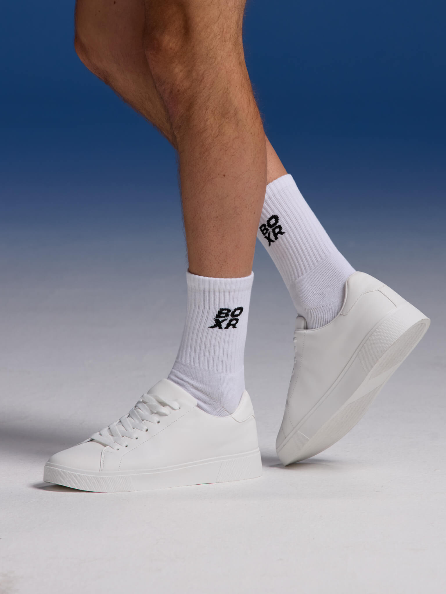 BOXR | Calze Sportive in Bambù – Confezione da 4 Bianco