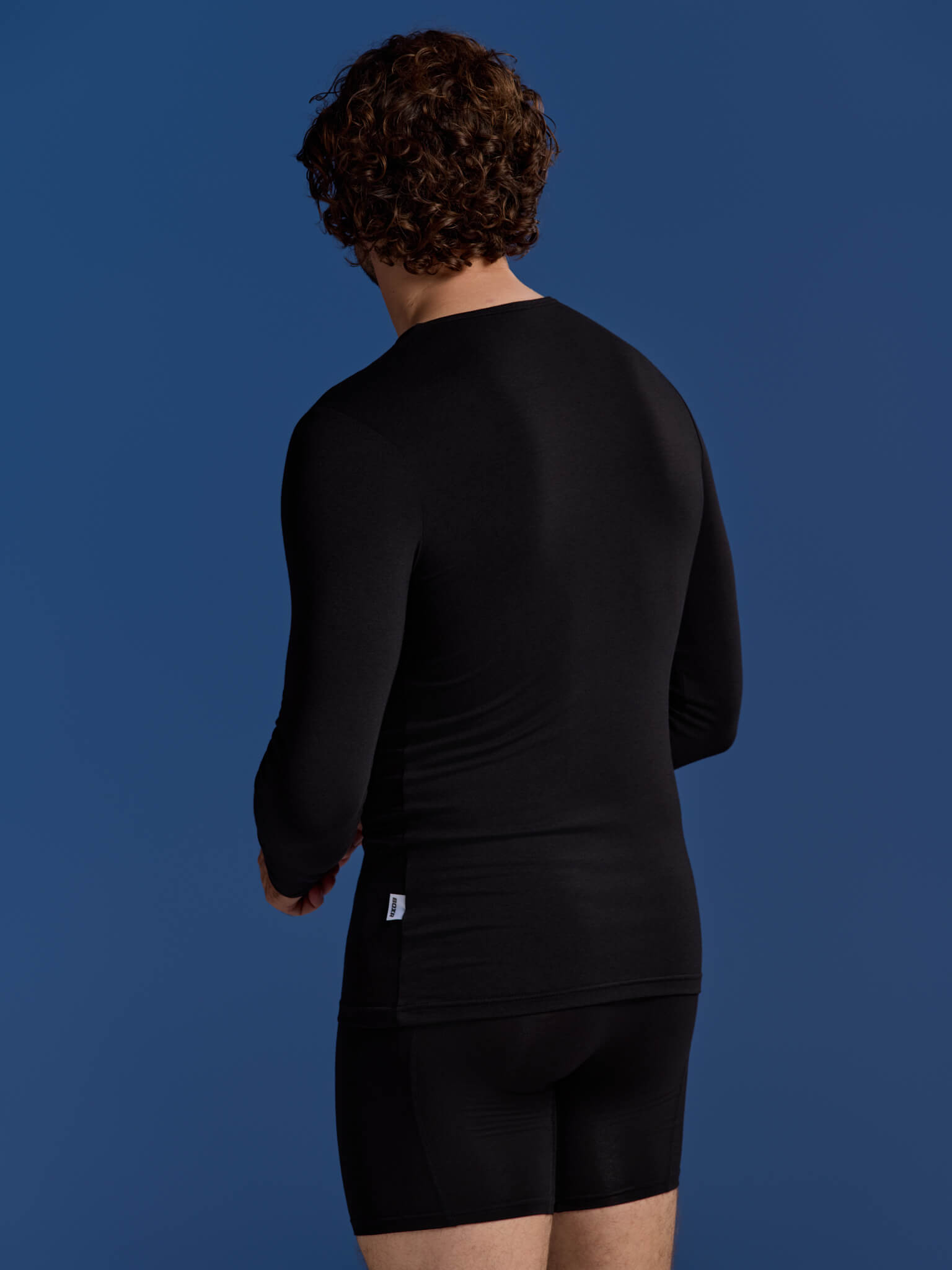 BOXR | Sottocamicia a Maniche Lunghe in Bambù - 4 Pezzi - Nero