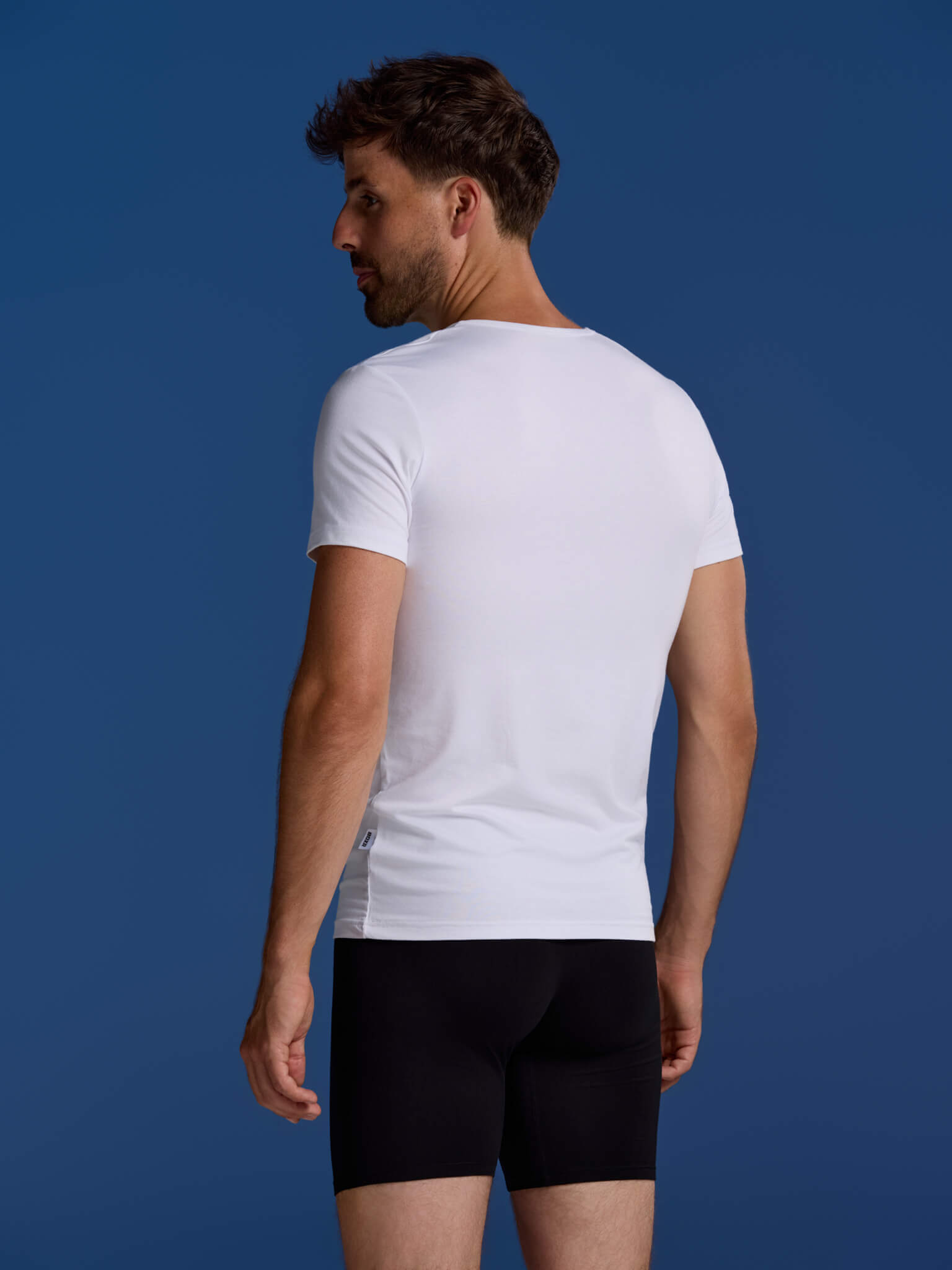 BOXR | Maglia Intima con Scollo a V in Bambù - Confezione da 4 - Bianco