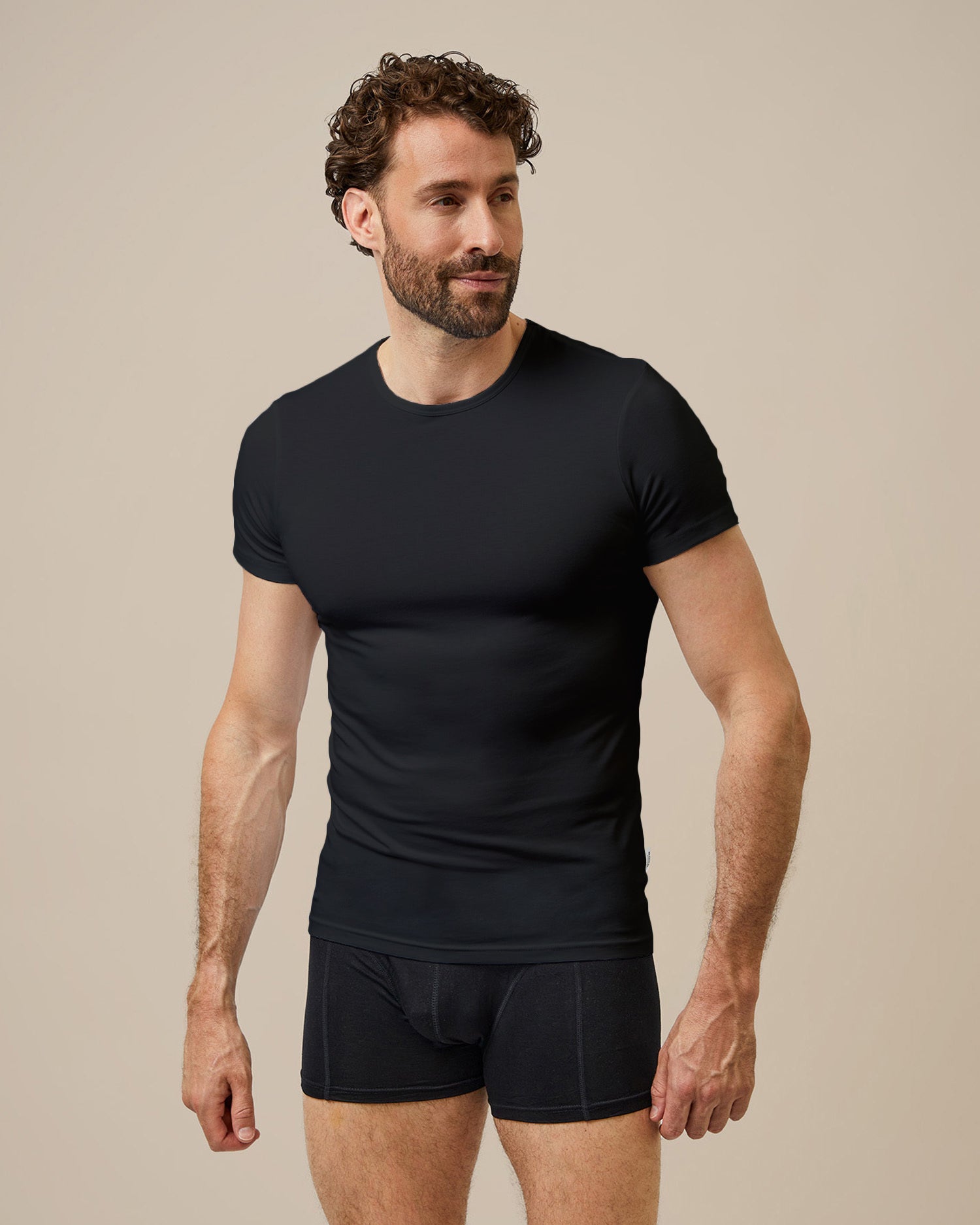 BOXR | Magliette In Bambù - Confezione Da 4 Pezzi - Nero - Ultimi Pezzi