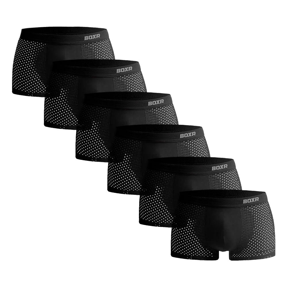 BOXR | Boxer In Bambù 2.0 - Confezione Da 6 Pezzi - Nero