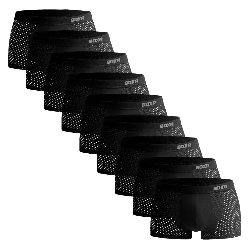 BOXR | Boxer In Bambù 2.0 - Confezione Da 9 Pezzi - Nero