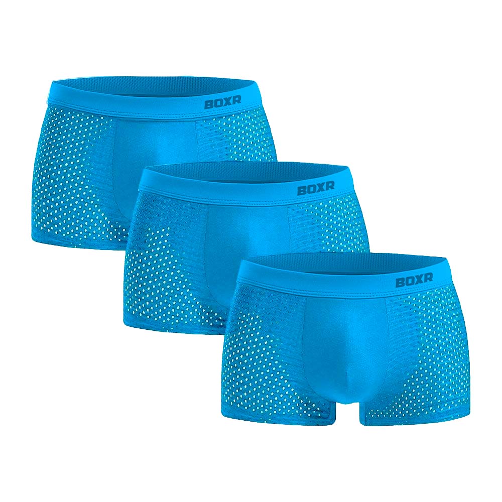 BOXR | Boxer In Bambù 2.0 - Confezione Da 3 Pezzi - Blu Mare