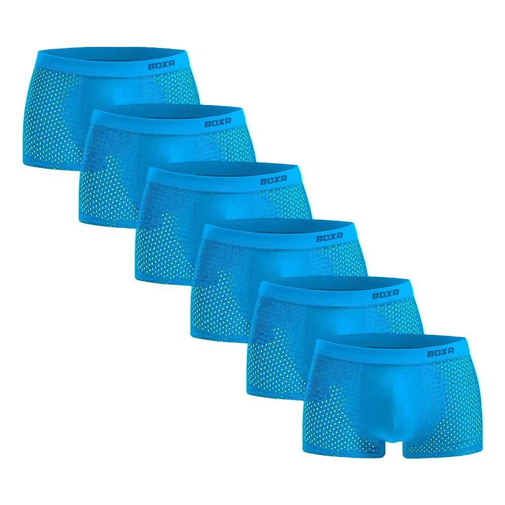 BOXR | Boxer In Bambù 2.0 - Confezione Da 6 Pezzi - Blu Mare