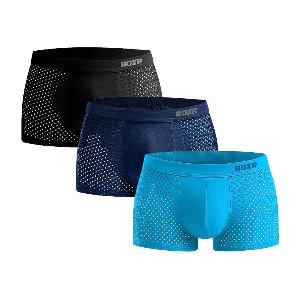 BOXR | Boxer In Bambù 2.0 - Confezione Da 3 Pezzi - Blu Estate