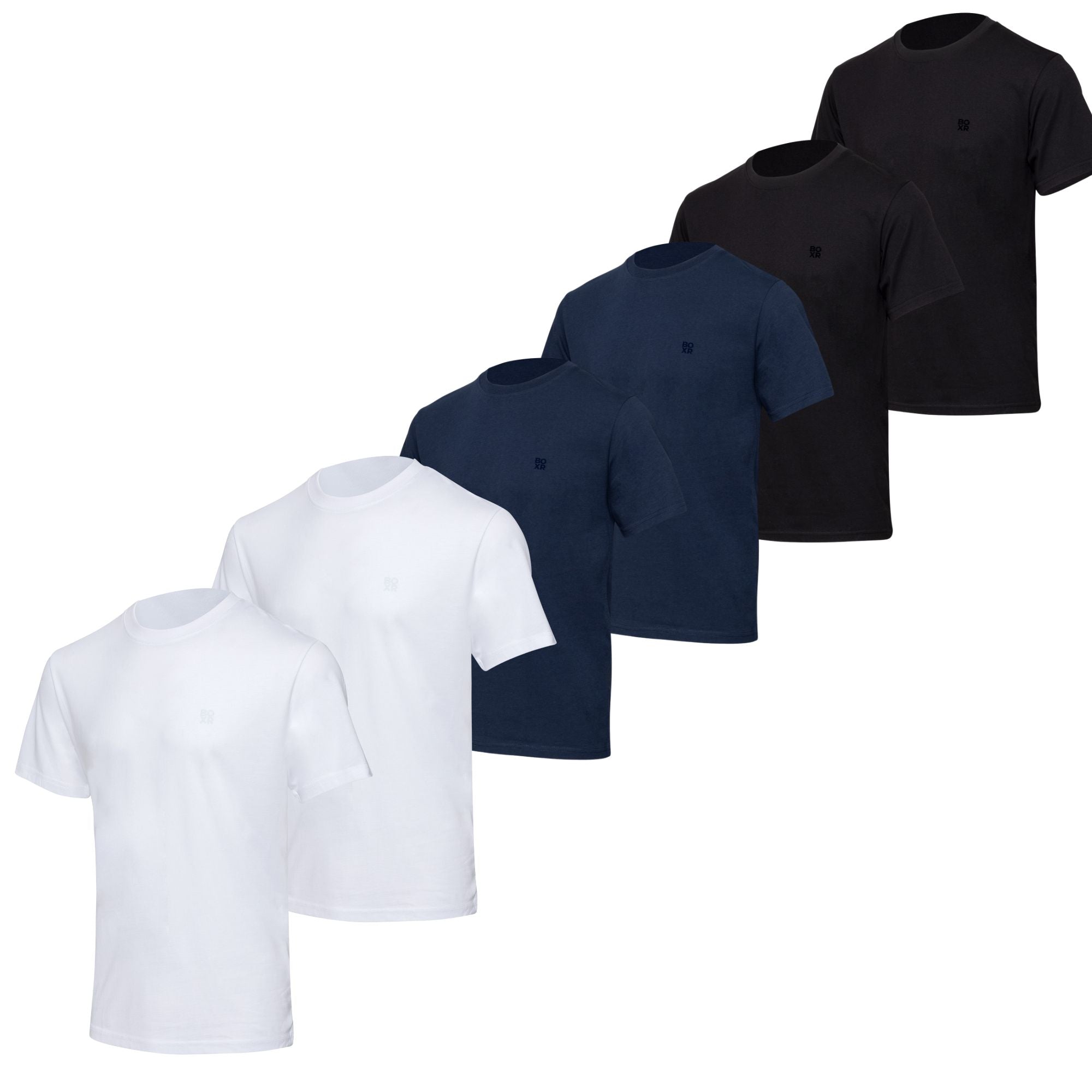 BOXR | T-Shirt Casual in Bambù - Confezione da 6 - Multicolore