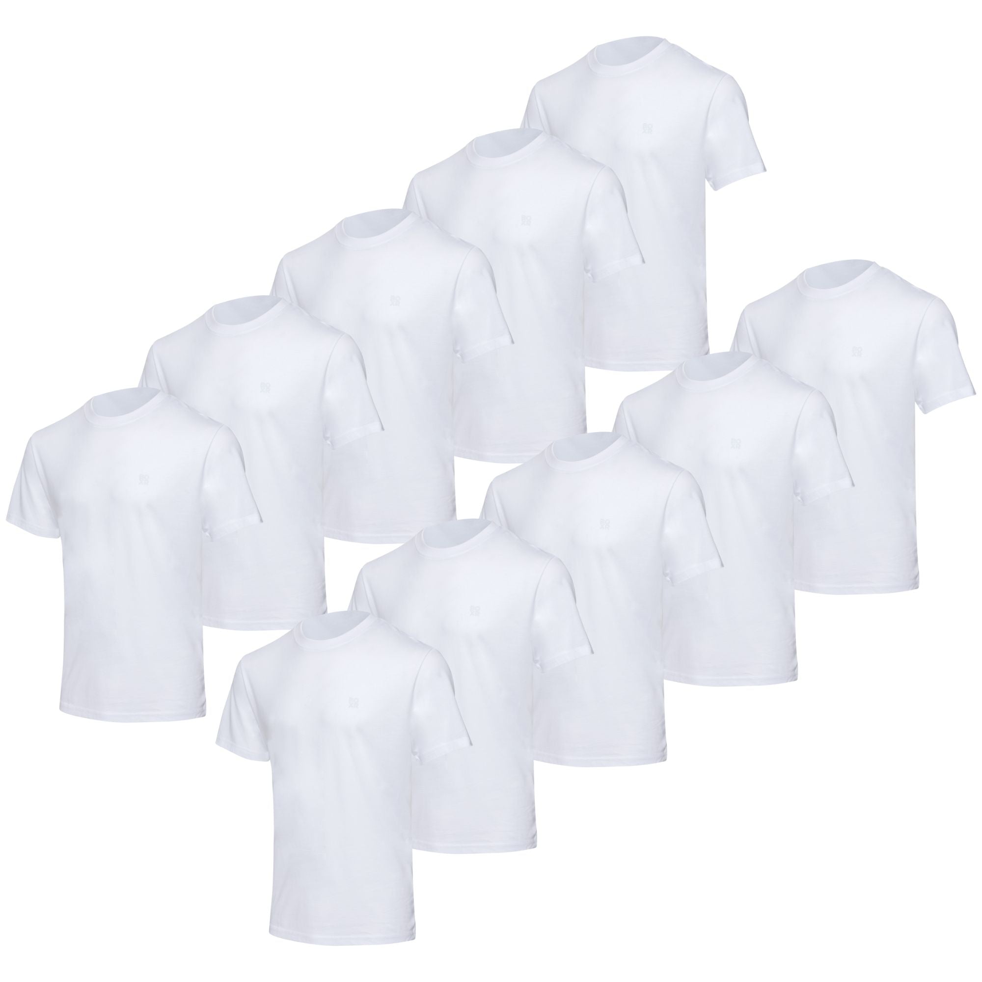 BOXR | T-Shirt Casual in Bambù - Confezione da 10 - Bianco