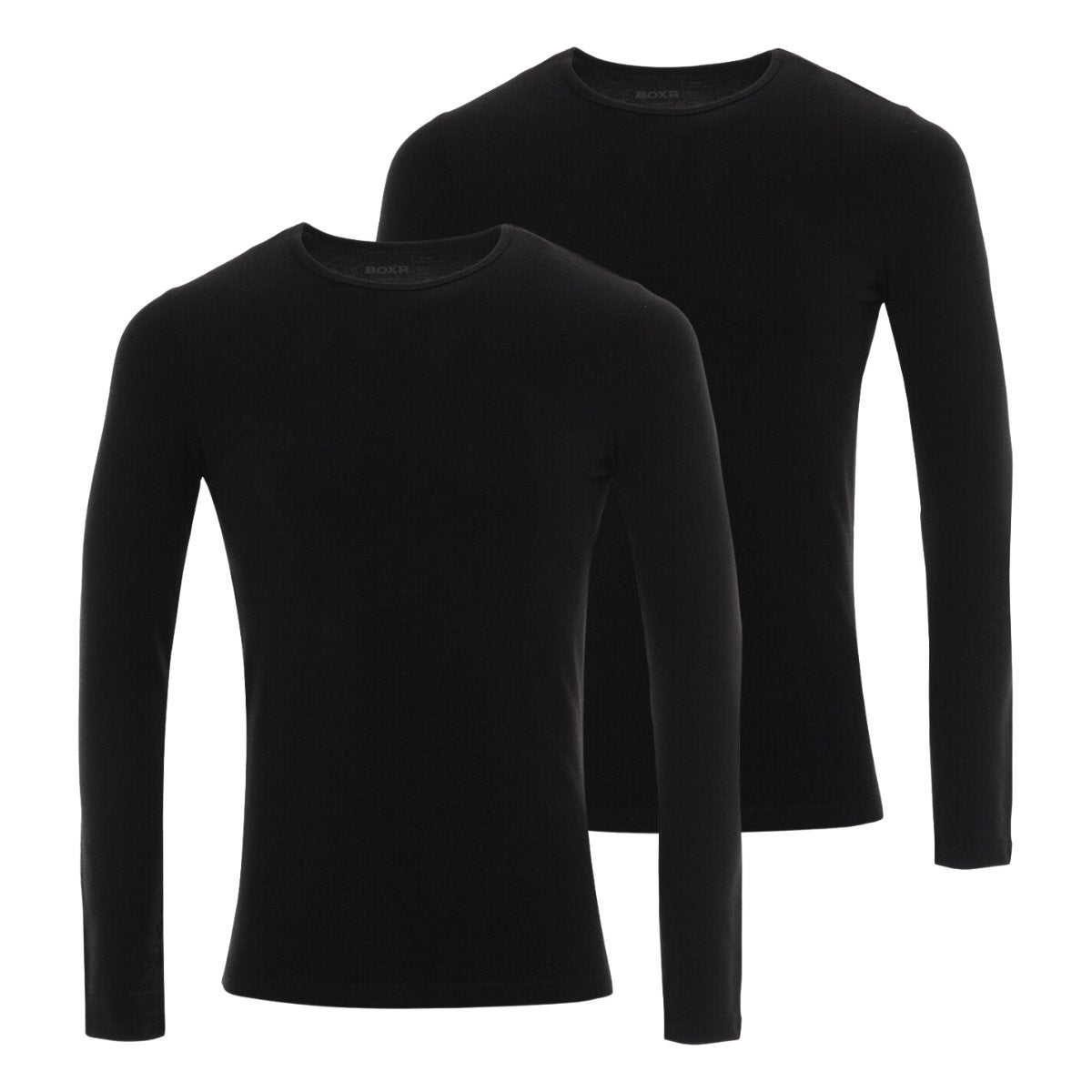 BOXR | Sottocamicia a Maniche Lunghe in Bambù - 2 Pezzi - Nero