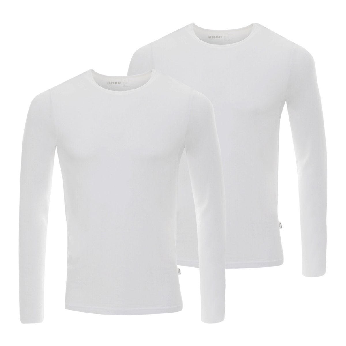 BOXR | Sottocamicia a Maniche Lunghe in Bambù - 2 Pezzi - Bianco