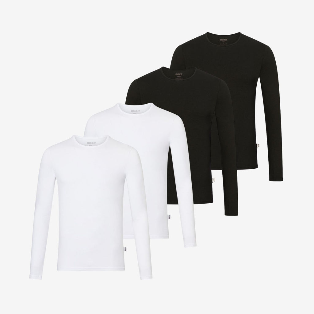 Maglia intima a maniche lunghe in Bambù pack da 4