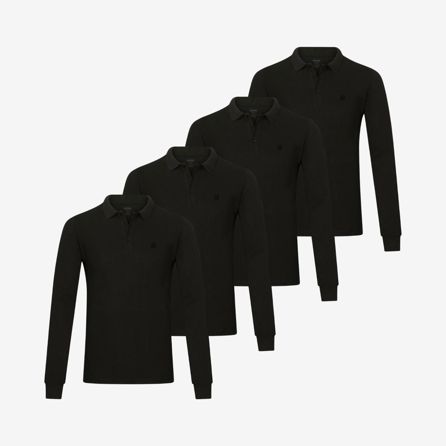 Polo a maniche lunghe in Bambù pack da 4