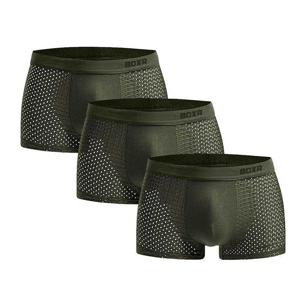 BOXR | Boxer In Bambù 2.0 - Confezione Da 3 Pezzi - Verde Oliva