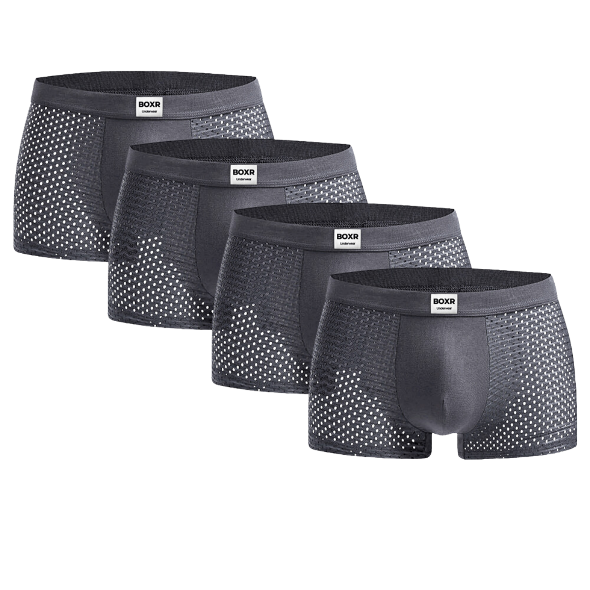 BOXR | Boxer In Bambù - Confezione Da 4 Pezzi - Grigio