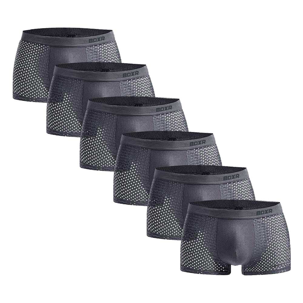 BOXR | Boxer In Bambù 2.0 - Confezione Da 6 Pezzi - Grigio