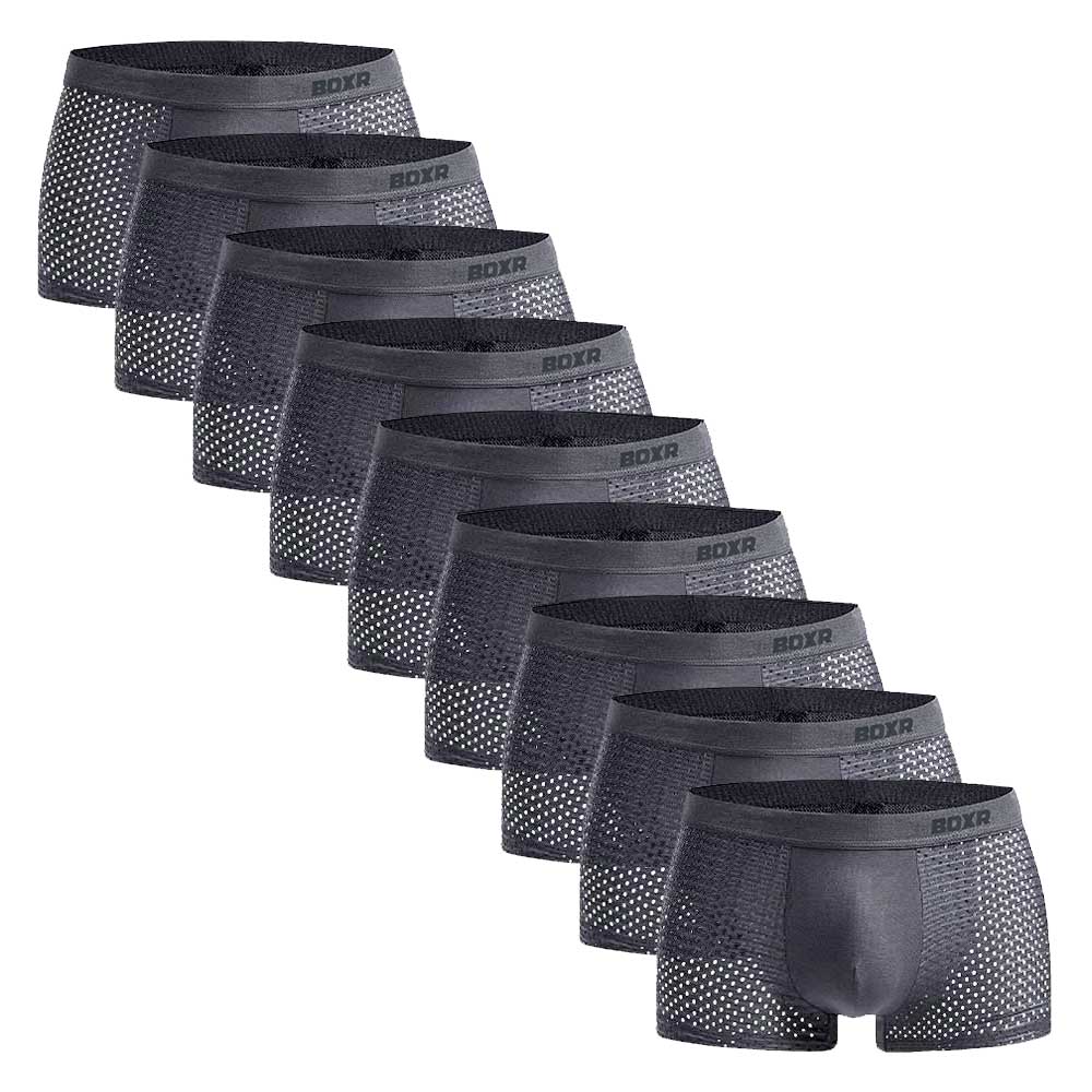 BOXR | Boxer In Bambù 2.0 - Confezione Da 9 Pezzi - Grigio