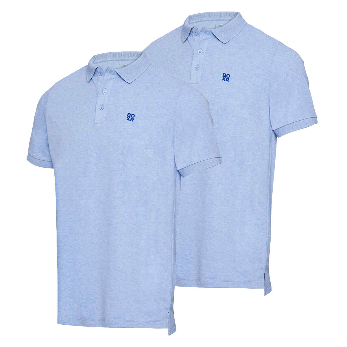 BOXR | Polo in Bambù Confezione da 2 Azzurro Melange