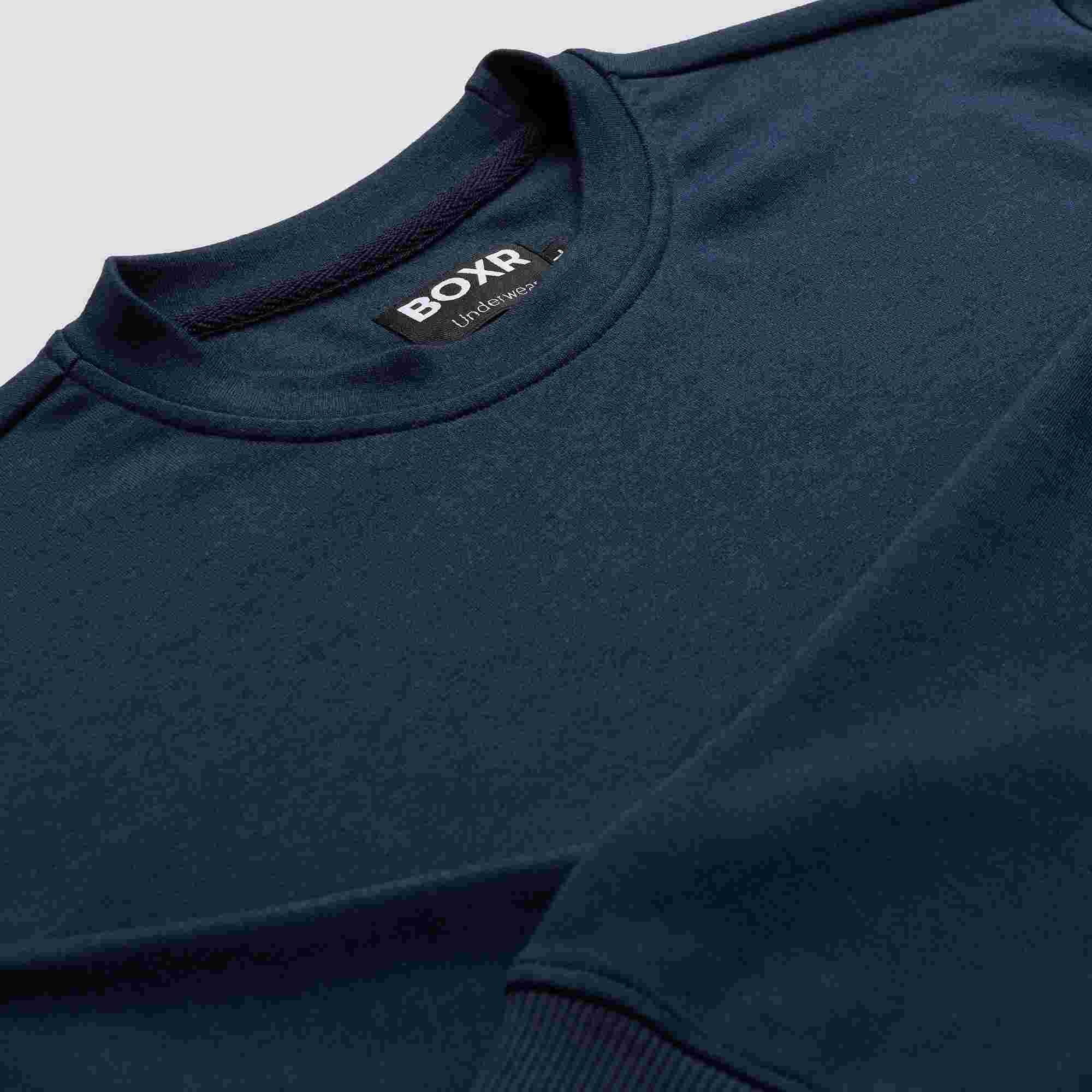 BOXR | Felpa Girocollo in Bambù - Blu Navy