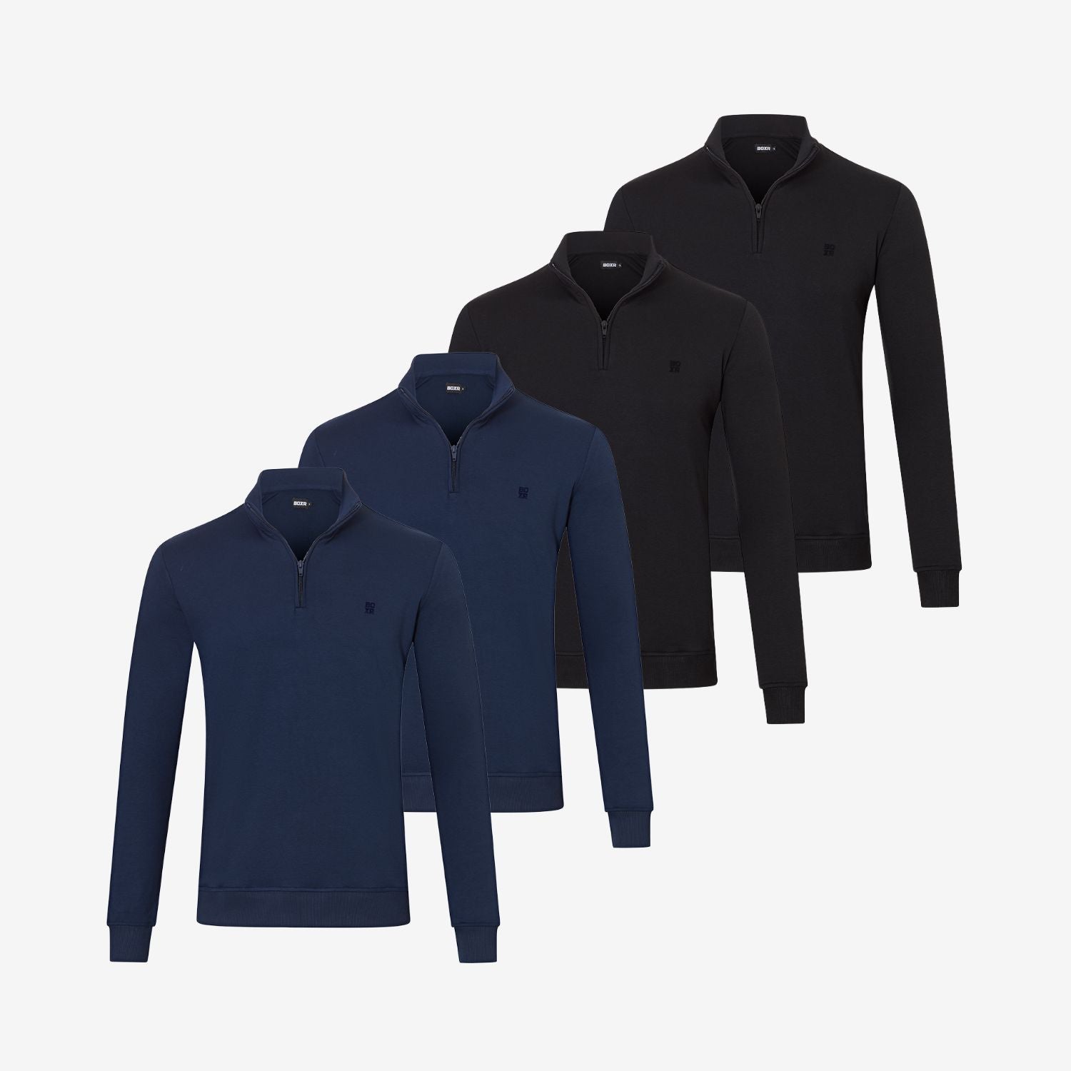 Maglione con zip in Bambù pack da 4