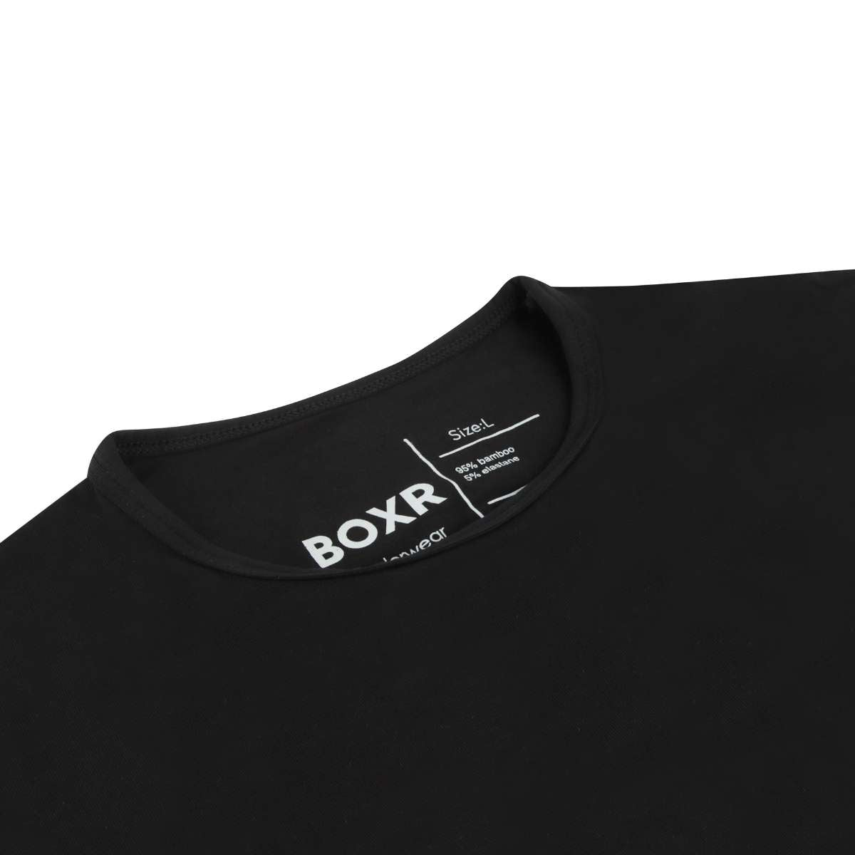 BOXR | Magliette In Bambù - Confezione Da 4 Pezzi - Nero